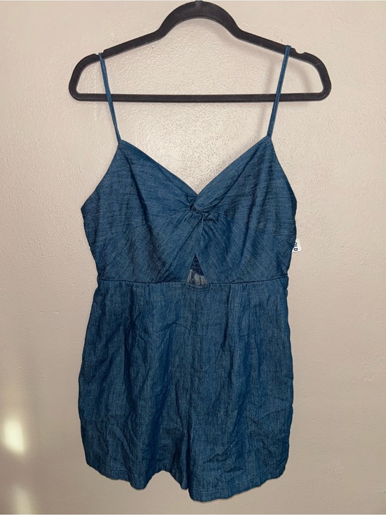 Old Navy Pants - Old Navy Blue Denim-Style Spaghetti Strap Romper